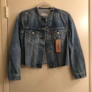 Levi’s altered Trucker crop jacket